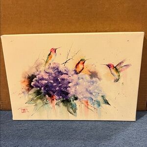 Dean Crouser ‘Three Hummingbirds’ Canvas Art